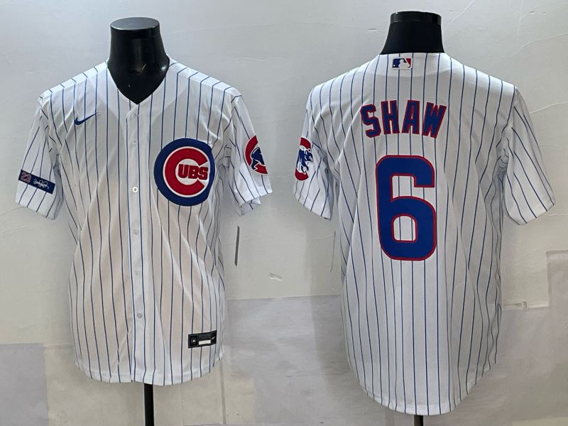 Men Chicago Cubs #6 Shaw white Nike MLB 2025 jersey 07->chicago cubs->MLB Jersey